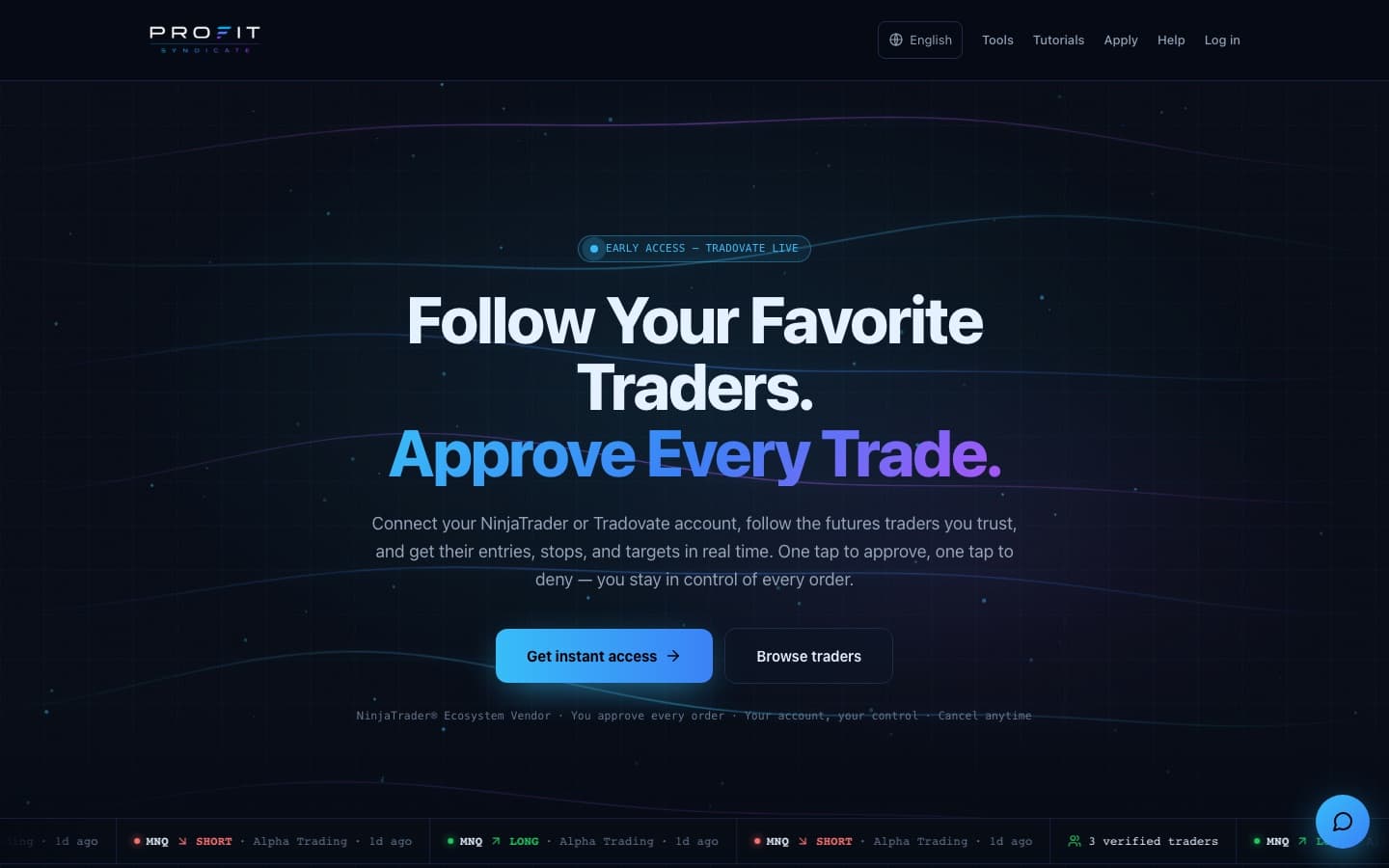 Profit Syndicate Futures — live product